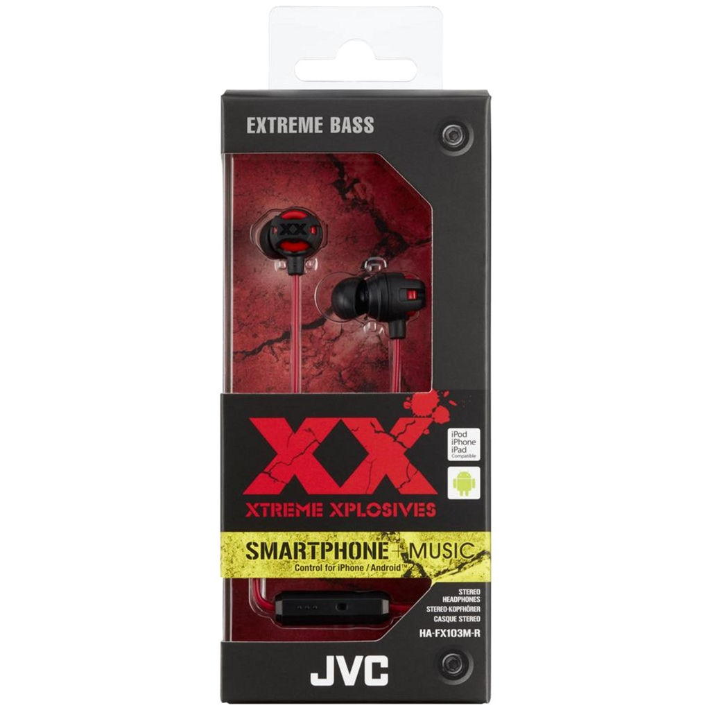 Навушники JVC HA-FX103M Red (HA-FX103M-R E) - зображення 2