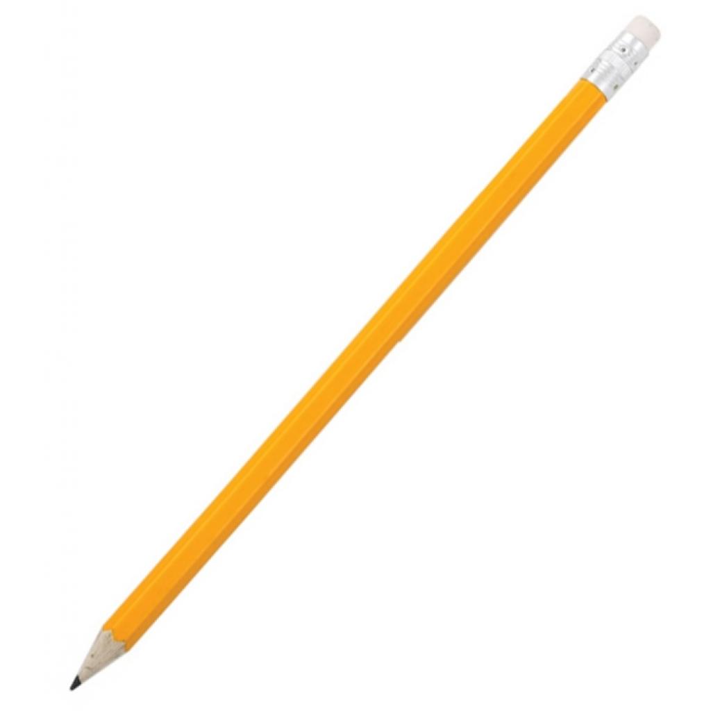 Олівець графітний Navarro HB, with eraser, yellow, SET*5шт, blіster (nr.4000-5) - зображення 1