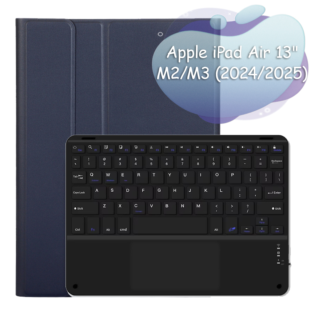 Чохол до планшета BeCover Keyboard+TouchPad Apple iPad Air 13" M2/M3 (2024/2025) Deep Blue (712602) - зображення 1