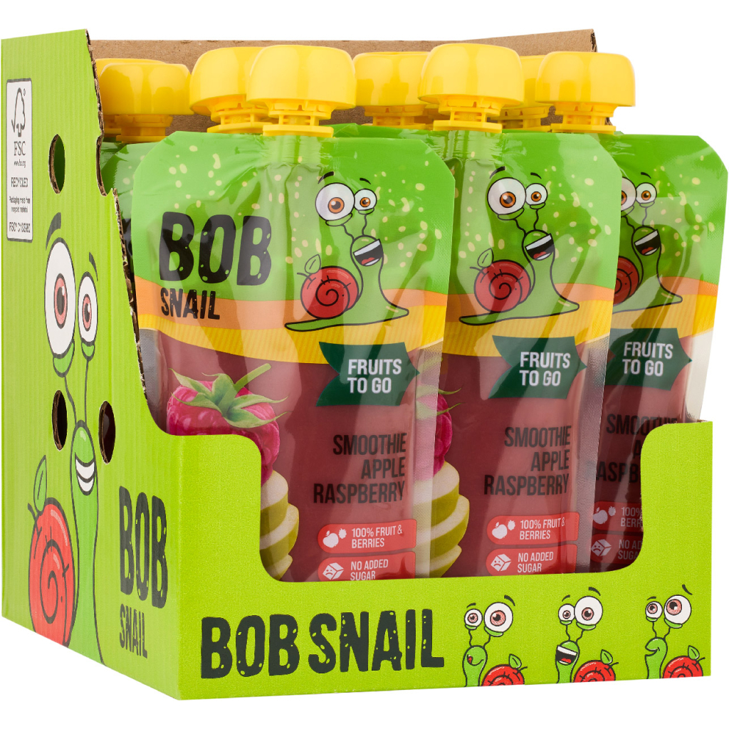 Дитяче пюре Bob Snail Смузі Яблуко-Малина 200 г (4820219347026) - изображение 2