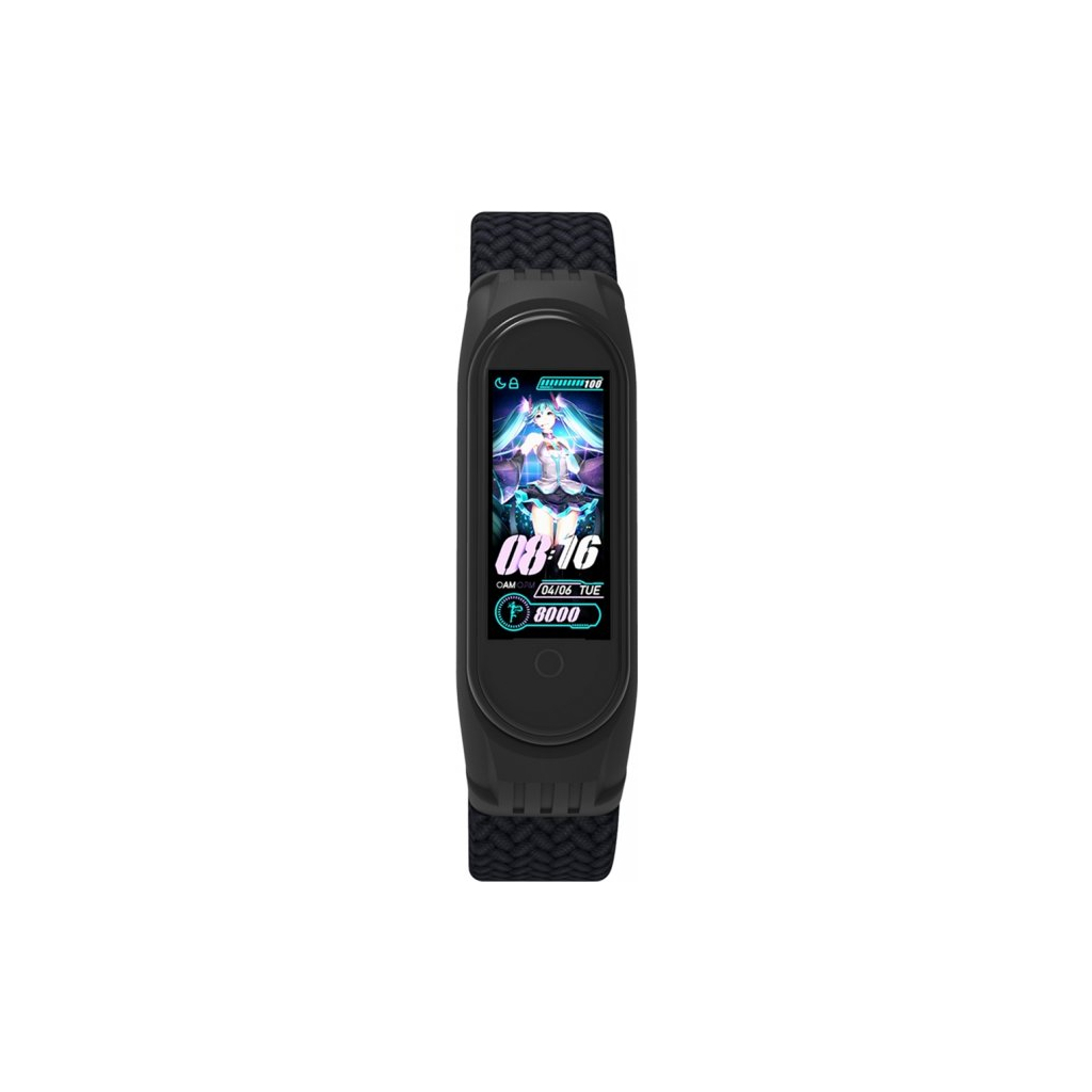 Ремінець до фітнес браслета Armorstandart Braided Solo Loop для Xiaomi Mi Band 4/5/6 Black size M (ARM58769) - изображение 2