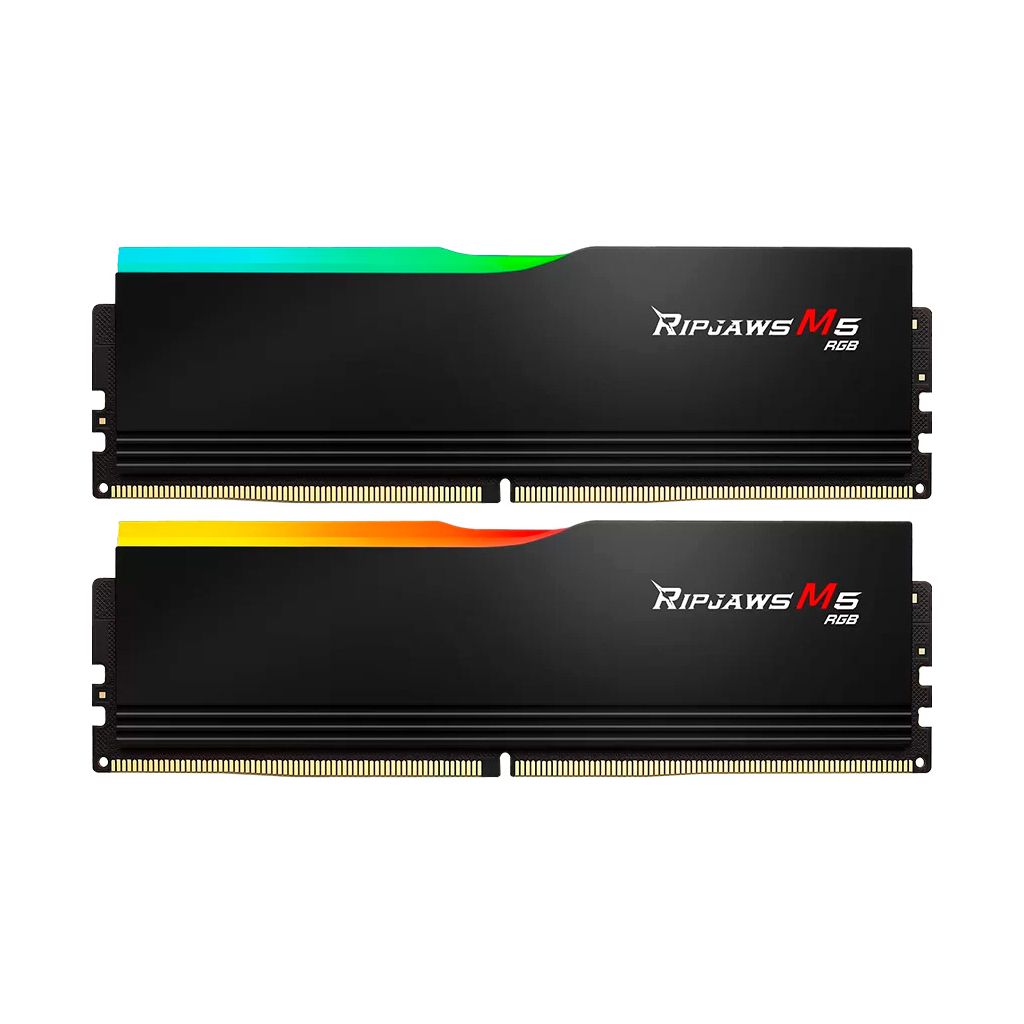 Модуль пам'яті для комп'ютера DDR5 32GB (2x16GB) 6000 MHz Ripjaws M5 RGB Matte Black G.Skill (F5-6000J3040F16GX2-RM5RK) - зображення 1