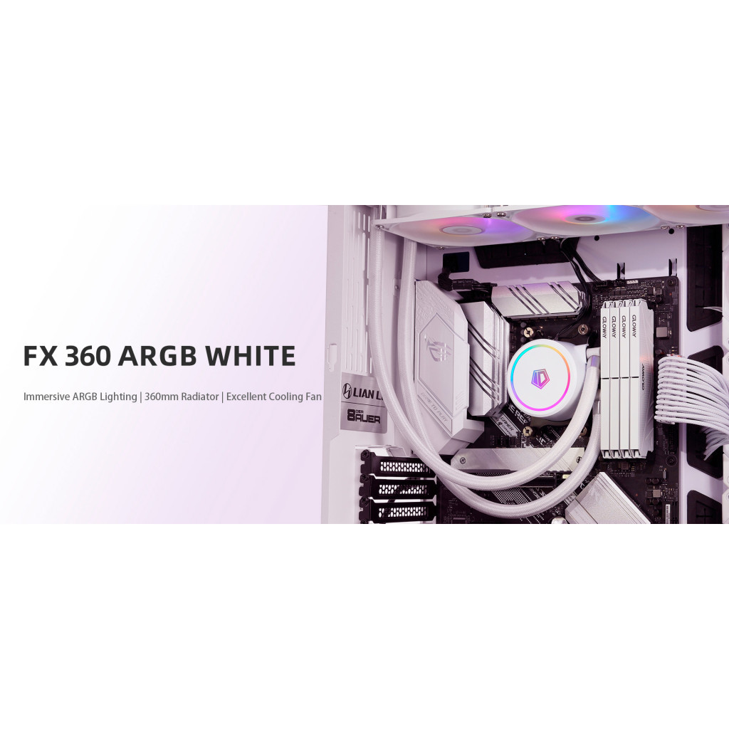 Система рідинного охолодження ID-Cooling FX360 ARGB WHITE - зображення 7