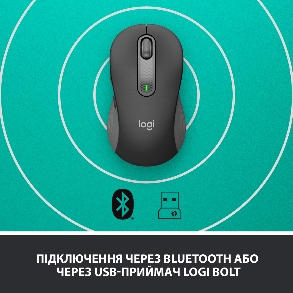 Мишка Logitech Signature M650 L Wireless Graphite (910-006236) - зображення 5