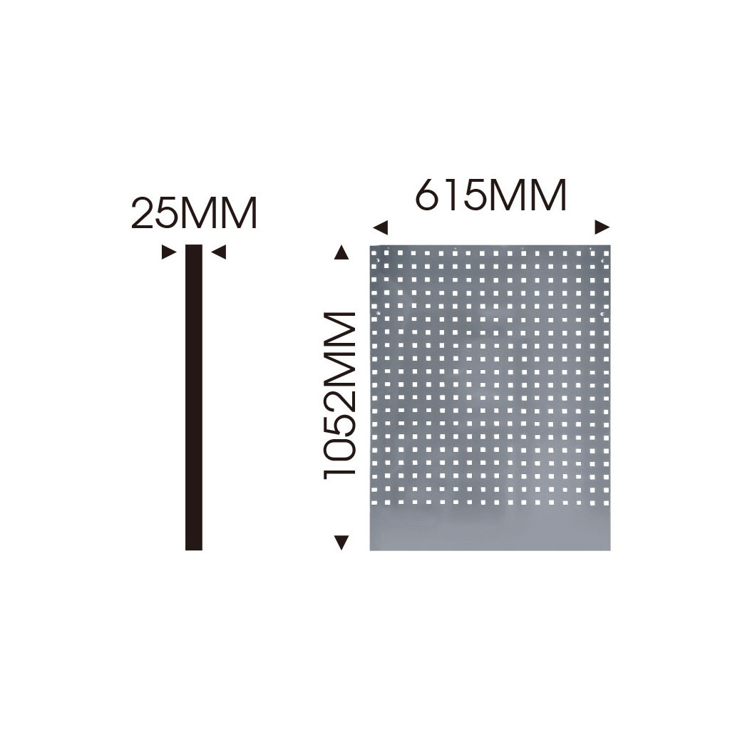 Полиця для інструменту KING TONY панель перфорована 800 x 1052 x 25 мм сіра (87D11-16A-G) - зображення 2