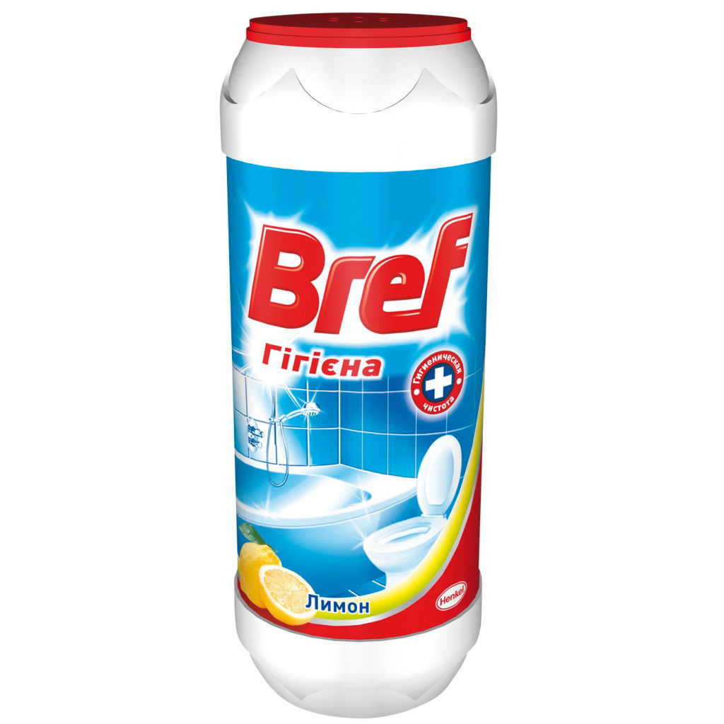 Порошок для чищення ванн Bref Гігієна Лимон 500 г (9000100245845) - зображення 1