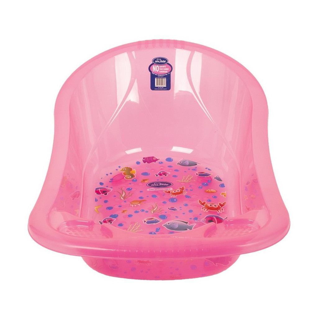 Ванночка Sevi Bebe зі зливом Рожева (8692241002800) - зображення 2