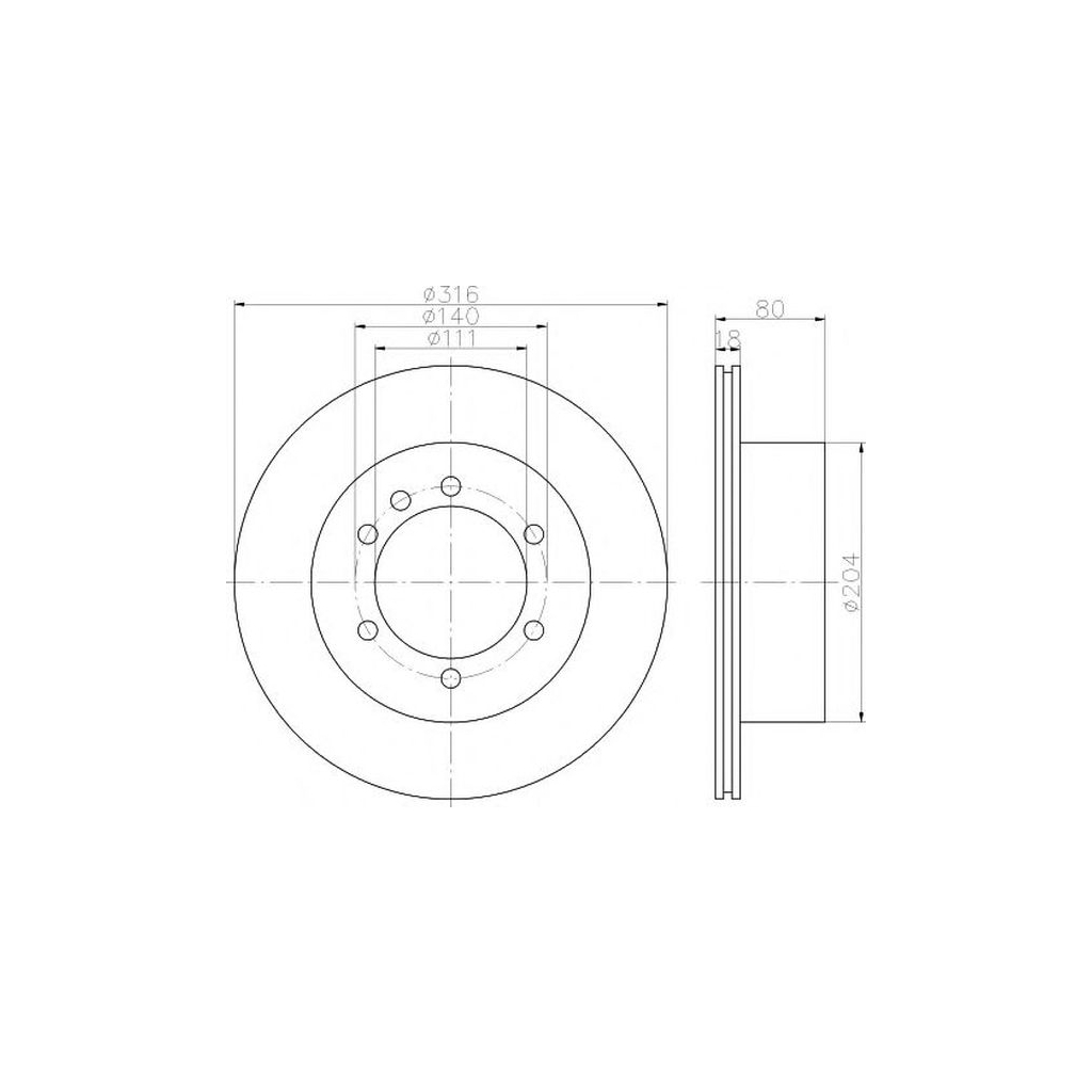 Гальмівний диск Profit 5010-0976 - зображення 1