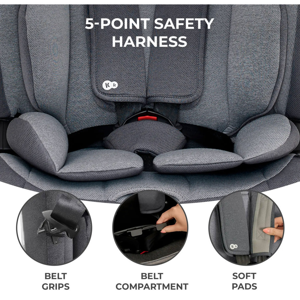Автокрісло Kinderkraft Oneto3 i-Size Cool Grey (KCONE300GRY0000) (5902533922178) - зображення 12