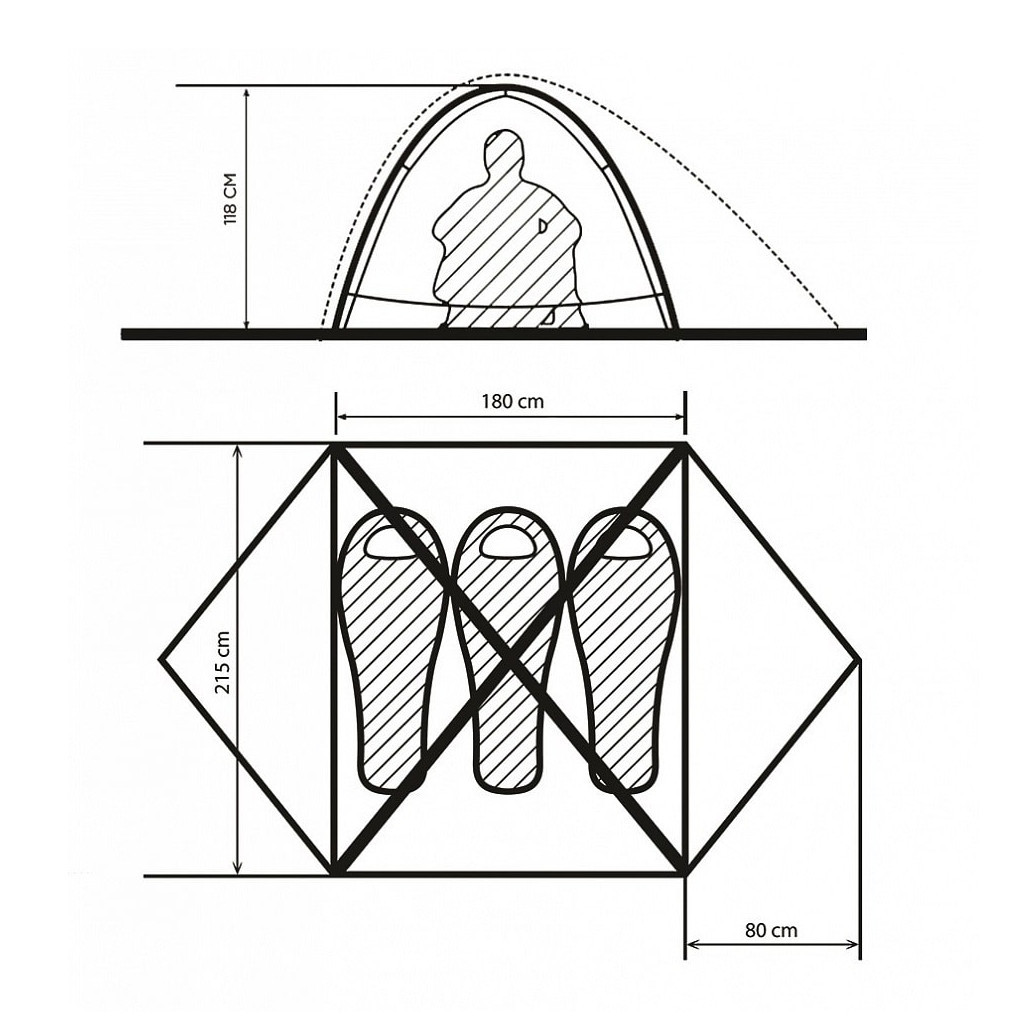 Намет Turbat Borzhava 3 Alu yellow - жовтий (012.005.0139) - зображення 12