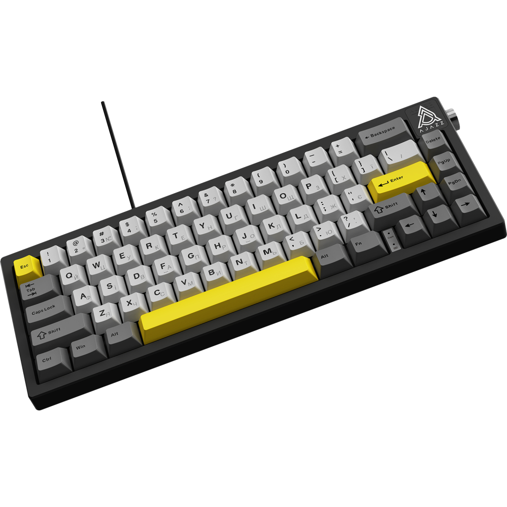 Клавіатура Ajazz AK650 Moon Yellow Switch USB UA Black/Grey/Yellow (AK650-MY-GWY) - изображение 5