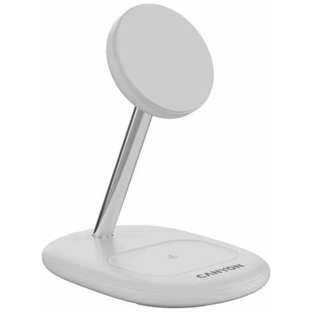 Зарядний пристрій Canyon wireless charger WCS-205 15W Qi2 2in1 w/o adapter White (CNS-WCS205WW/A) - изображение 3