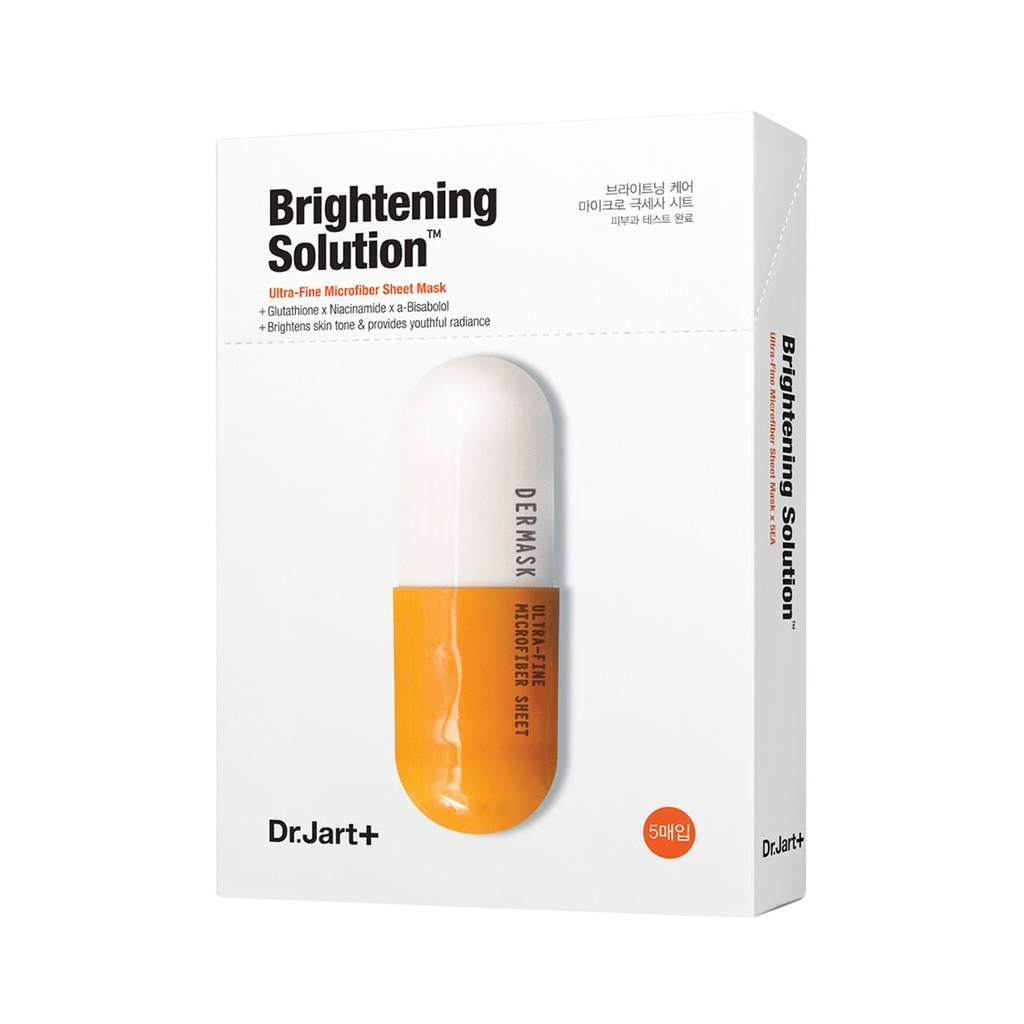 Маска для обличчя Dr.Jart+ Dermask Brightening Solution Ultra-Fine Microfiber Face Sheet Mask Освітлювальна 30 г x 5 шт. (8809642712652) - зображення 1