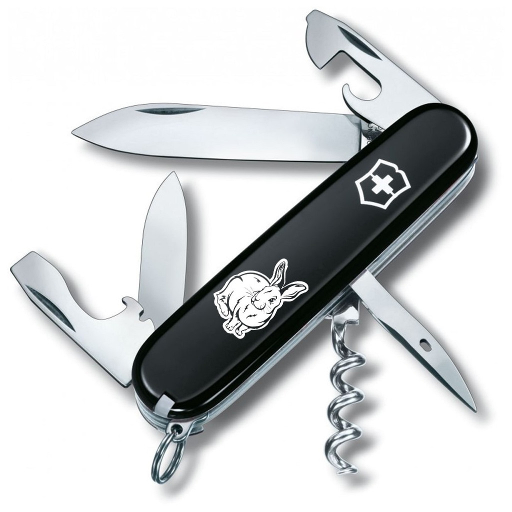 Ніж Victorinox Spartan Zodiac Black "Водяний Кролик" (1.3603.3_Z2030u) - зображення 1