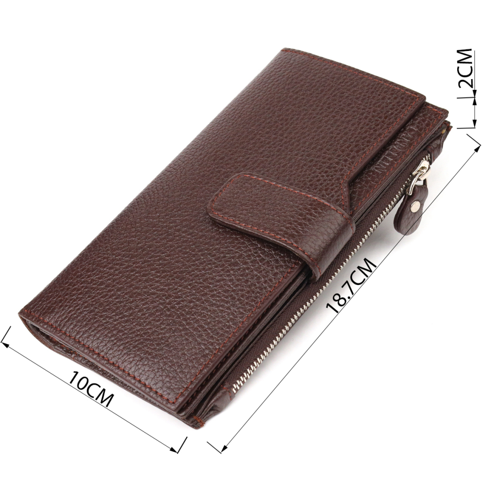 Гаманець Canpellini З натуральної шкіри Коричневий (21642) - зображення 3