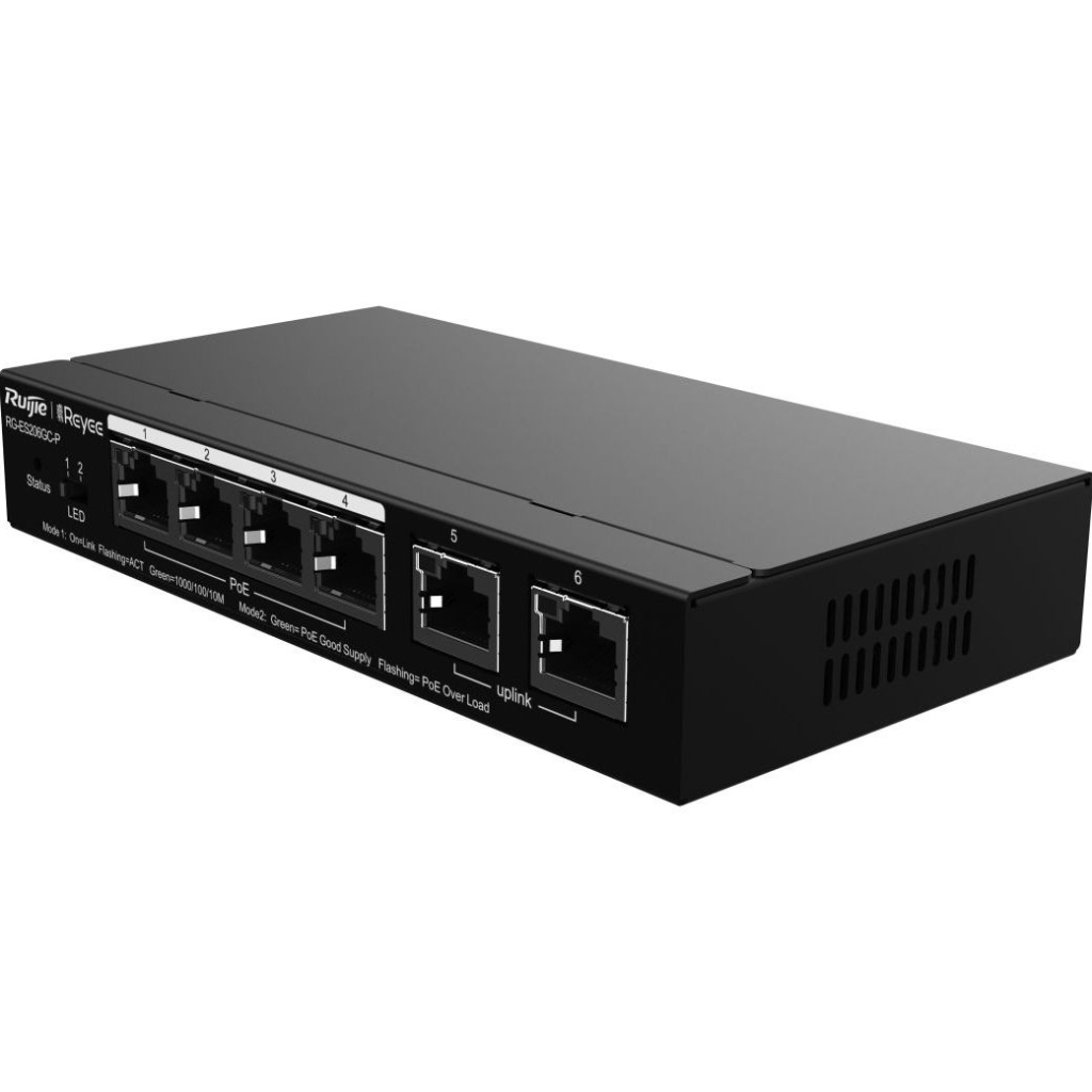 Комутатор мережевий Ruijie Networks RG-ES206GC-P - зображення 4