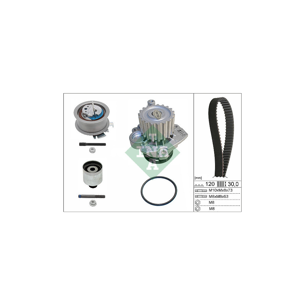 Комплект ременя ГРМ з помпой INA 530 0201 33 - зображення 1