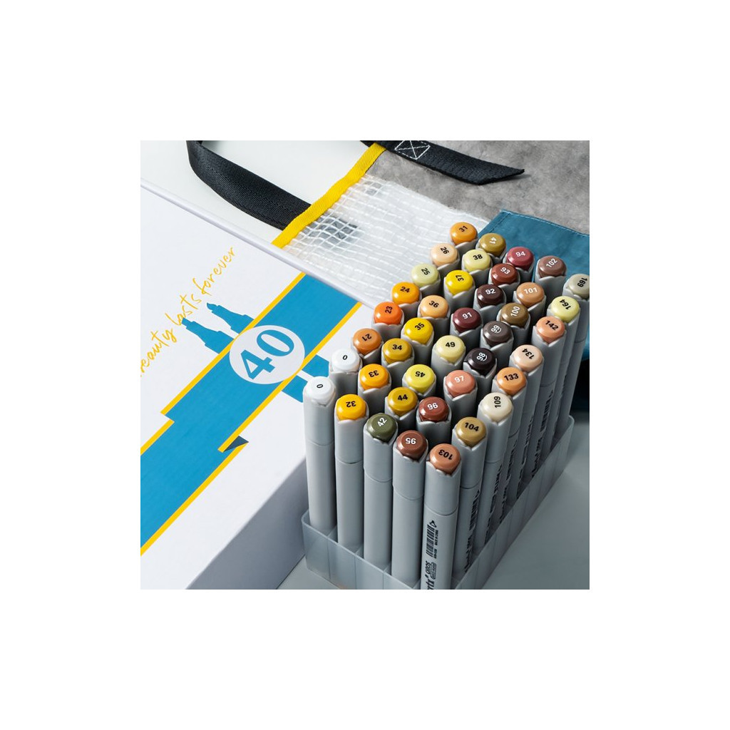 Художній маркер Arrtx Спиртові Oros ASM-03YL 40 кольорів, жовті відтінки (LC302499) - picture 4