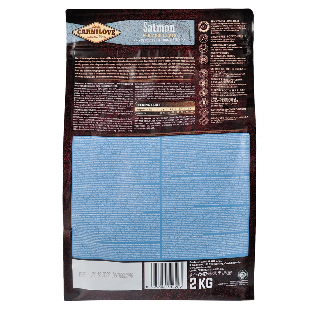 Сухий корм для кішок Carnilove Cat Sensitive and Long Hair 2 кг (8595602512287) - зображення 2