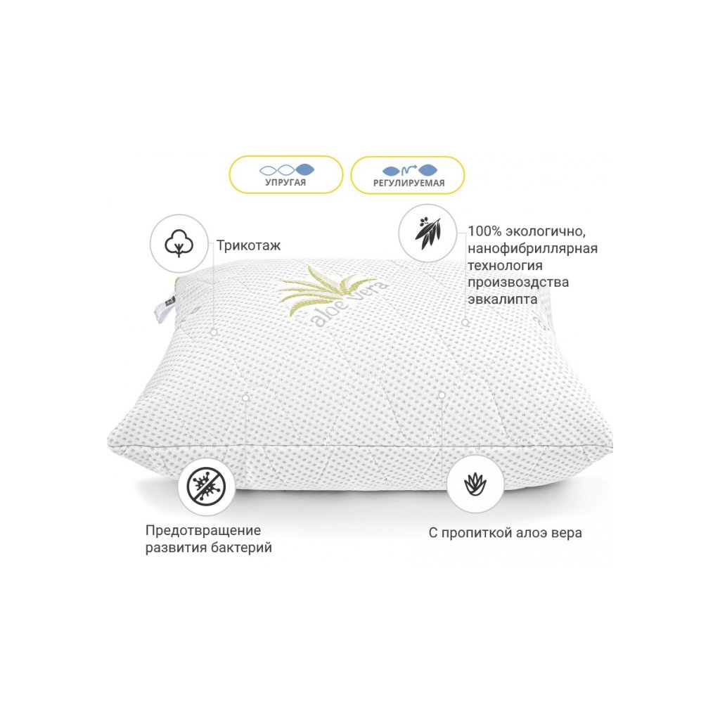 Подушка MirSon антиалергенна 792 Alberto з евкаліптом пружна 50х70 см (2200001488724) - зображення 2