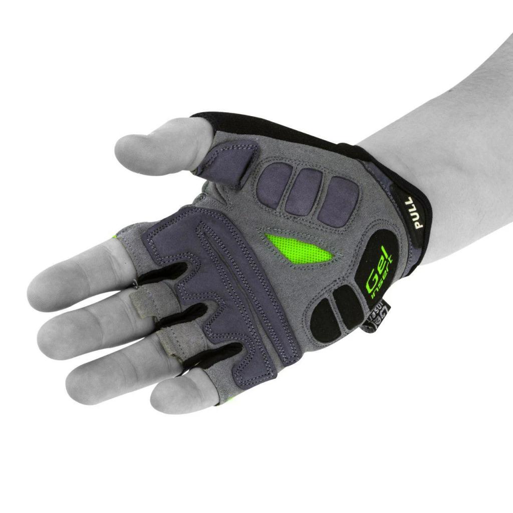 Велорукавиці PowerPlay 5037 Black/Green M (5037_M_Green) - зображення 4