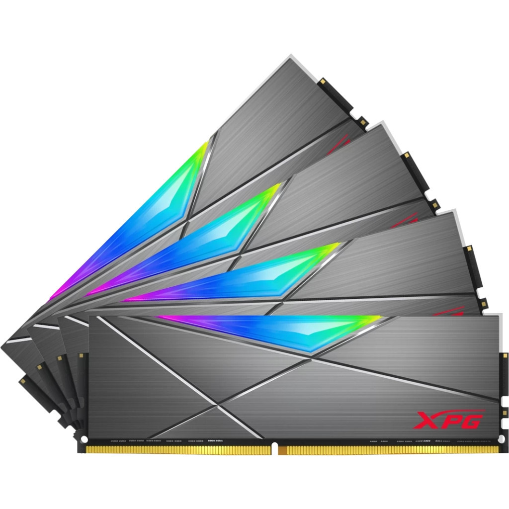 Модуль пам'яті для комп'ютера DDR4 32GB (4x8GB) 3600 MHz XPG SpectrixD50 RGB Tungsten Gray ADATA (AX4U36008G18I-QCTG50) - зображення 4
