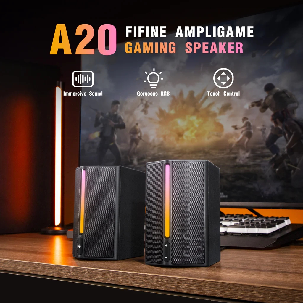 Акустична система Fifine A20 Gaming RGB Black (A20) - зображення 2