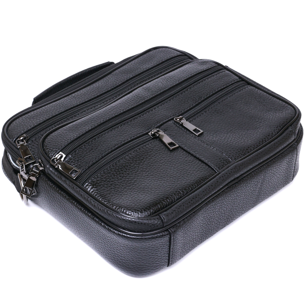 Сумка Vintage Шкіряна чоловіча Чорна (20669) - зображення 5