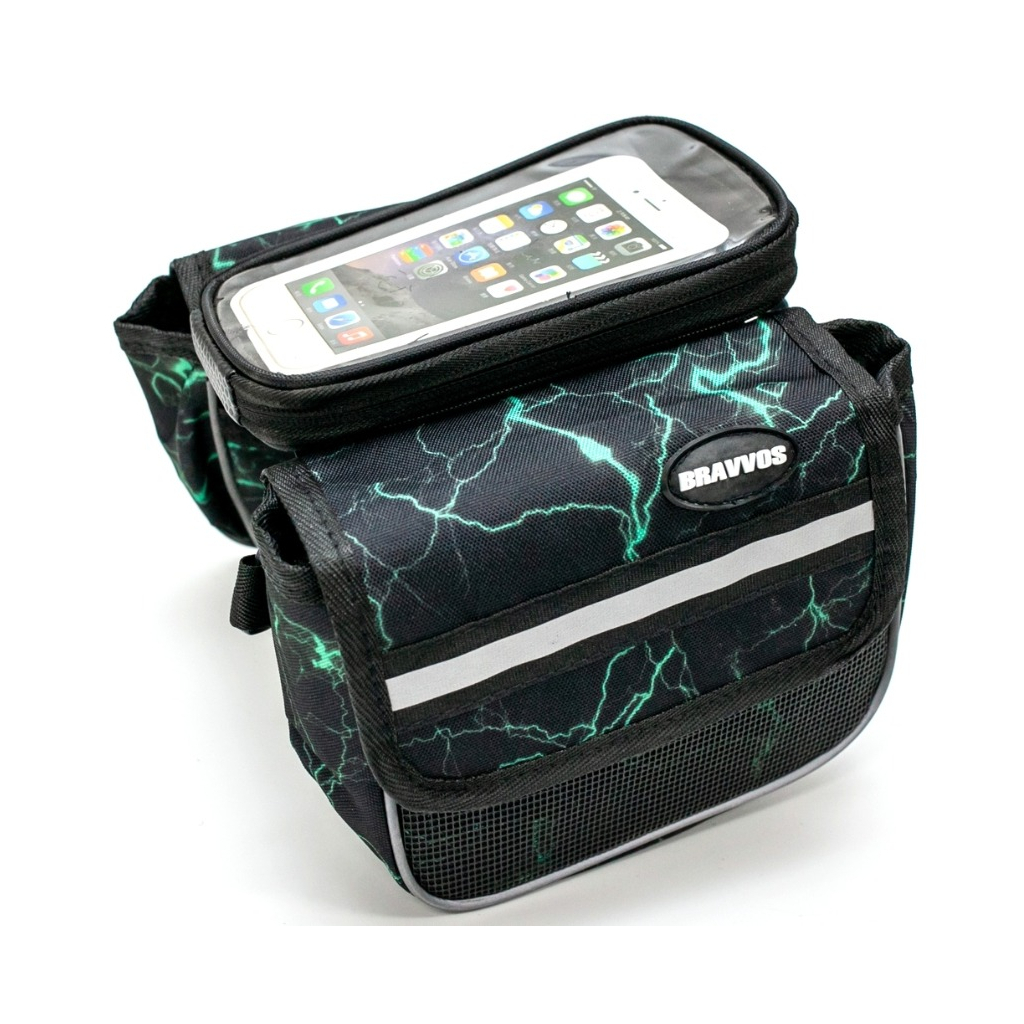 Велосумка нарамна Bravvos QL-012 Black/Blue (BIB-017) - изображение 1