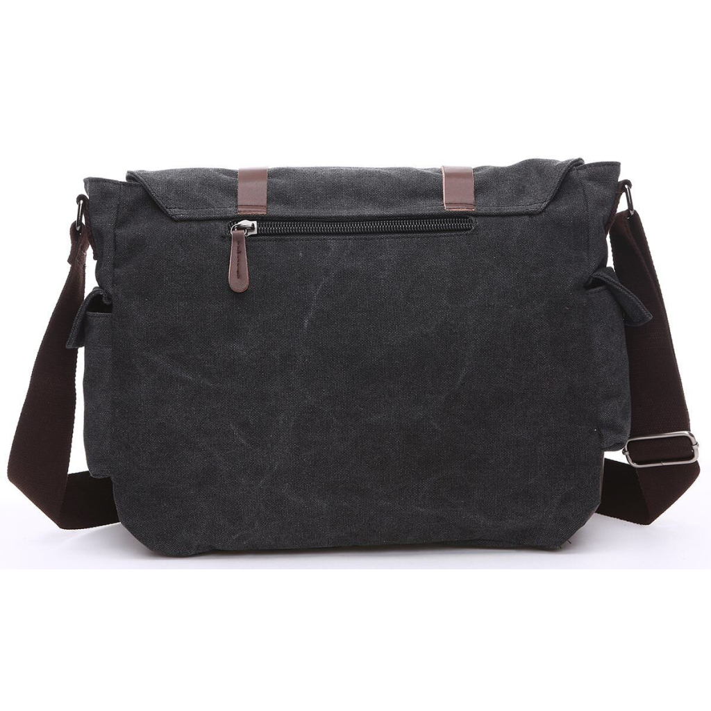 Сумка Vintage На плече текстильна Чорна (20076) - зображення 7