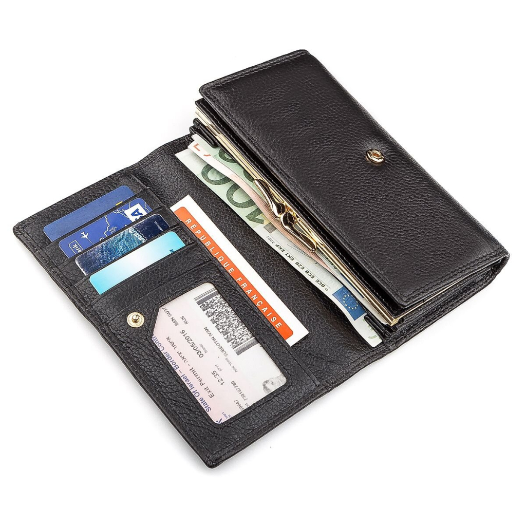 Гаманець Boston З натуральної шкіри Чорний (18489) - зображення 5