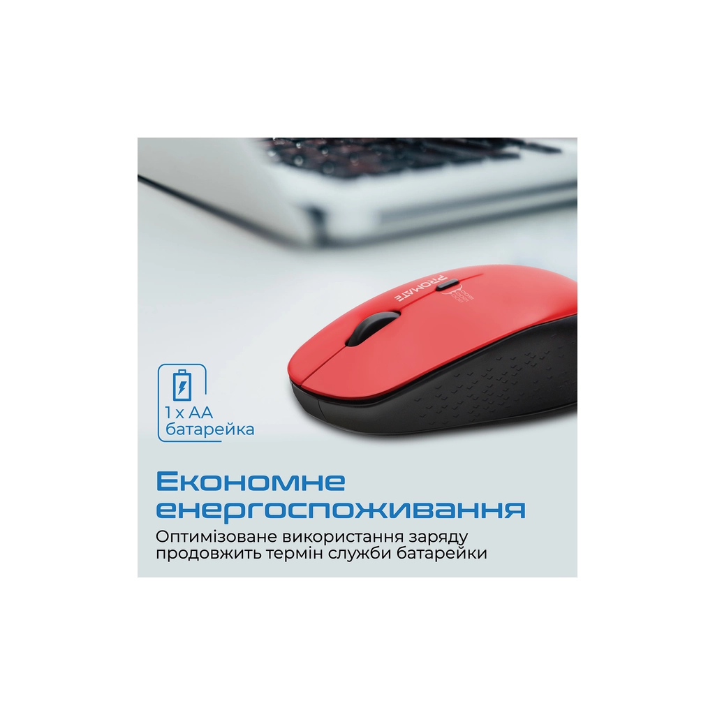 Мишка Promate Tracker Wireless Red (tracker.red) - зображення 5