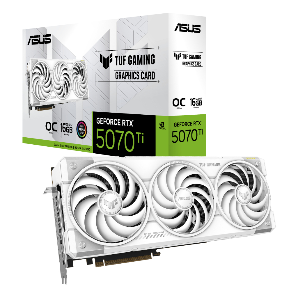 Відеокарта ASUS GeForce RTX5070 Ti 16GB TUF OC WHITE GAMING (TUF-RTX5070TI-O16G-WHITE-GAMING) - изображение 10