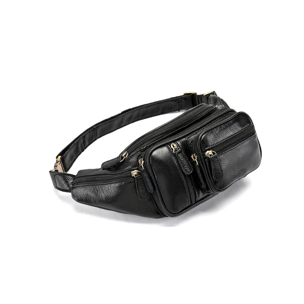 Сумка Vintage Поясна чоловіча Чорна (14817) - зображення 2