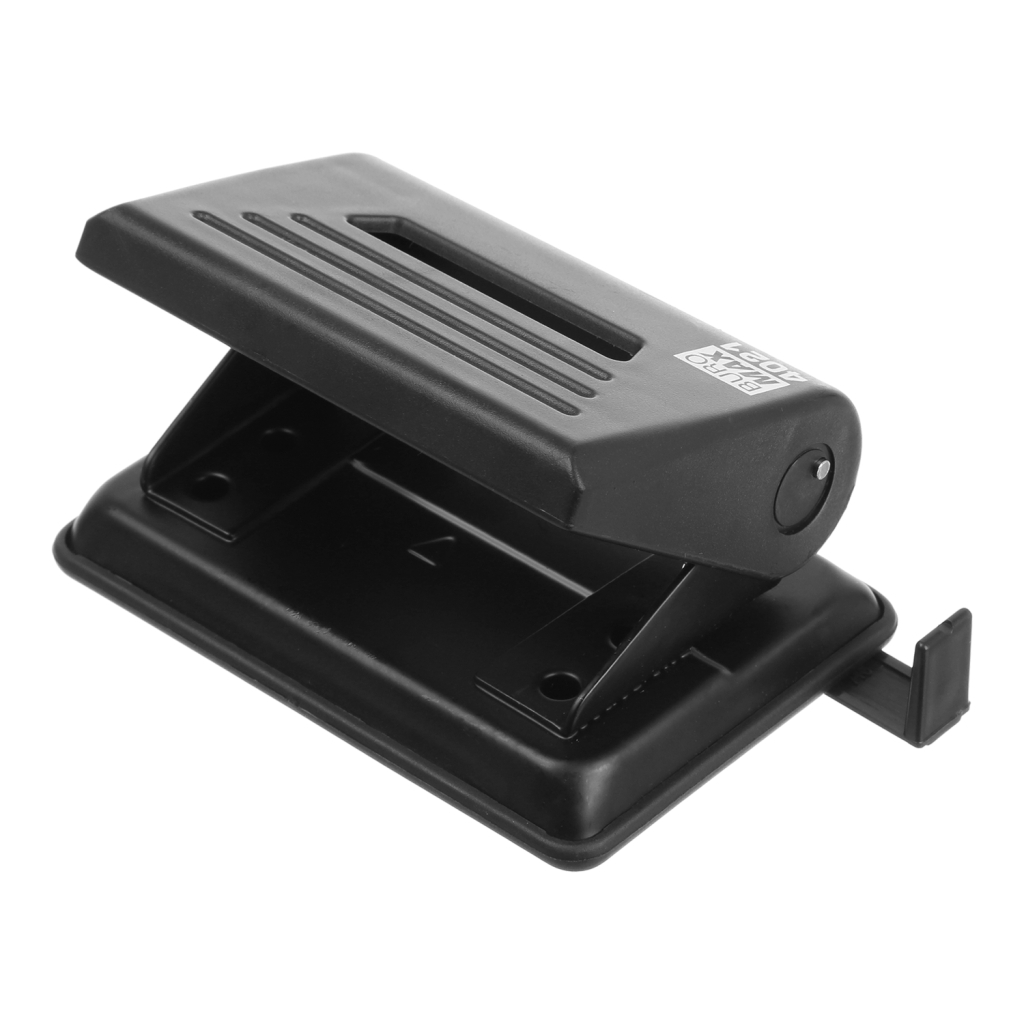 Діркопробивач Buromax пластиковий, до 12 аркушів, 120 х 80 х 65 мм, чорний (BM.4021-01) - изображение 2