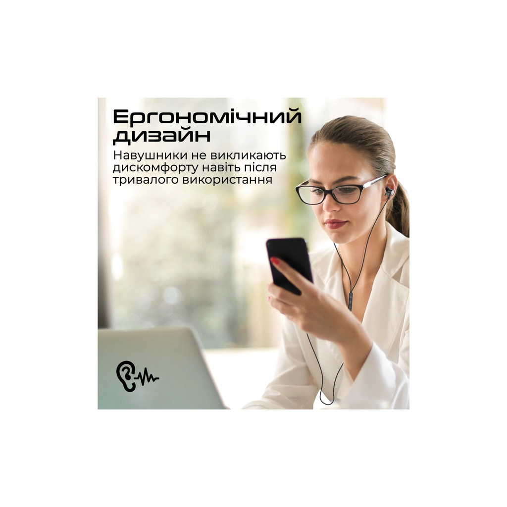 Навушники Promate Silken-C Black (silken-c.black) - зображення 4