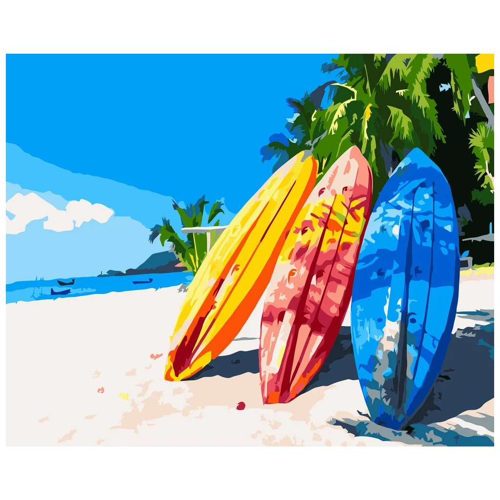 Картина по номерам Strateg Відпочинок на морі 40х50 см (VA-3194) - зображення 1