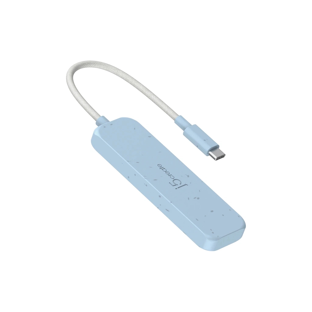 Концентратор J5create USB-C to 2xUSB-A + 2xUSB-C 3.2 10Gbps cyan (JCH342EC-N) - зображення 3