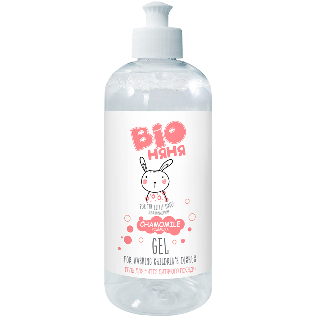 Засіб для ручного миття посуду Bio Няня Для дитячого посуду Ромашка 500 мл (4820168431142) - зображення 1