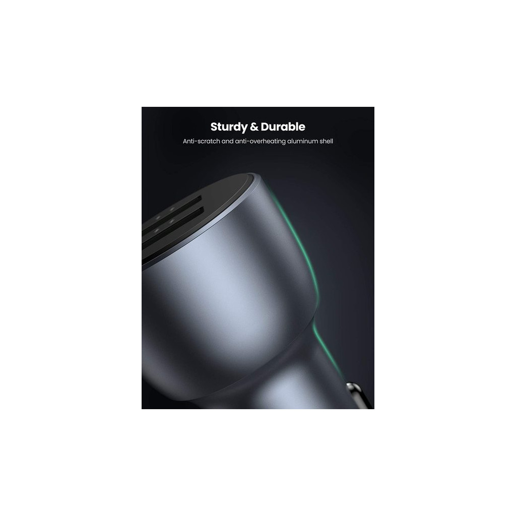 Зарядний пристрій Ugreen CD213 36W 2xUSB QC 3.0 3A Car Charger (Dark Blue) (10144) - зображення 7