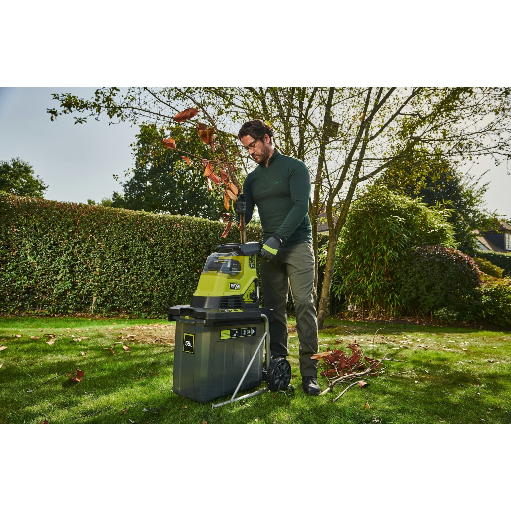 Садовий подрібнювач Ryobi Max Power RY36SHX40-0 36В, 40мм, 55л, фреза низькошумний (без АКБ та ЗУ) (5133005451) - зображення 8