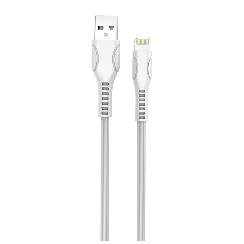 Дата кабель USB 2.0 AM to Lightning 1.0m line-drawing white ColorWay (CW-CBUL027-WH) - зображення 2