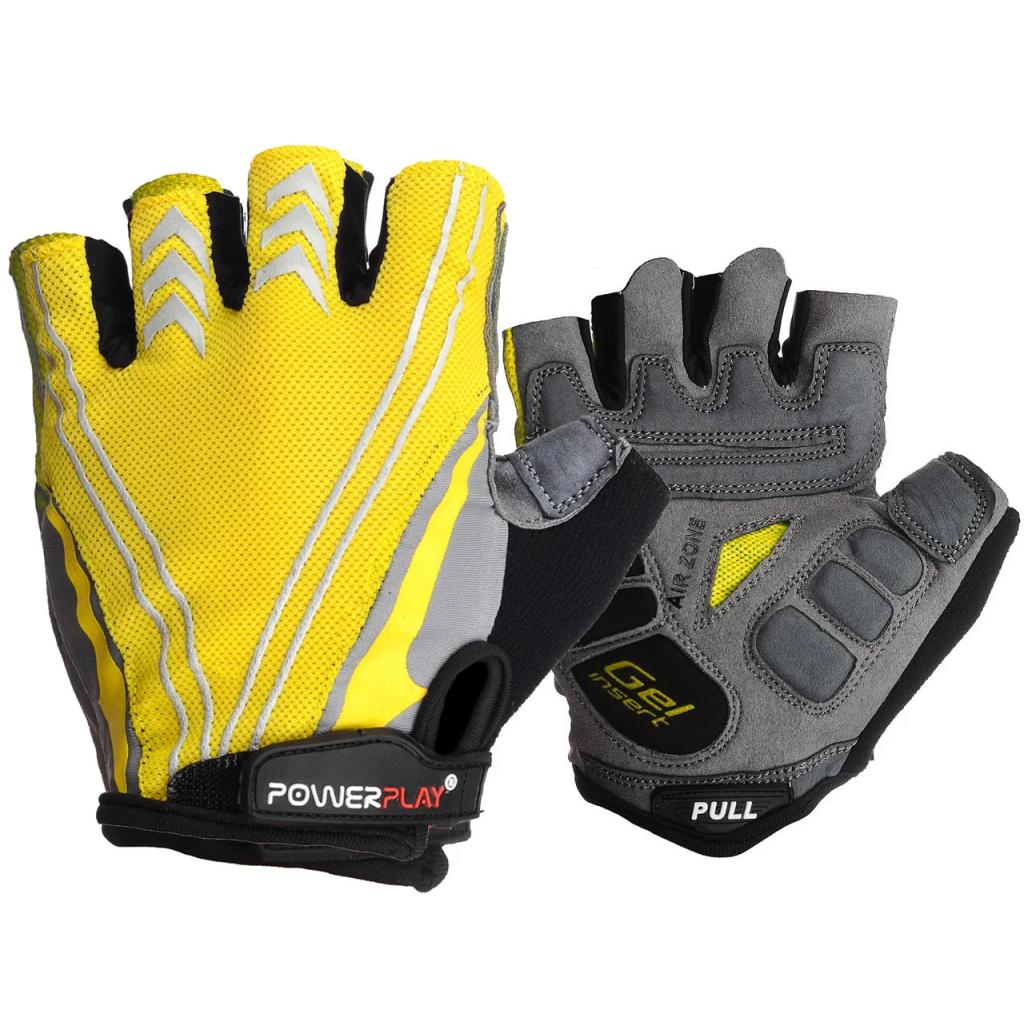 Велорукавиці PowerPlay 5007 Yellow M (5007C_M_Yellow) - зображення 1