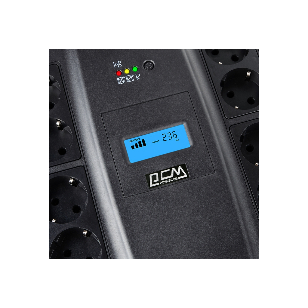 Пристрій безперебійного живлення Powercom SPD-750U Schuko - зображення 5
