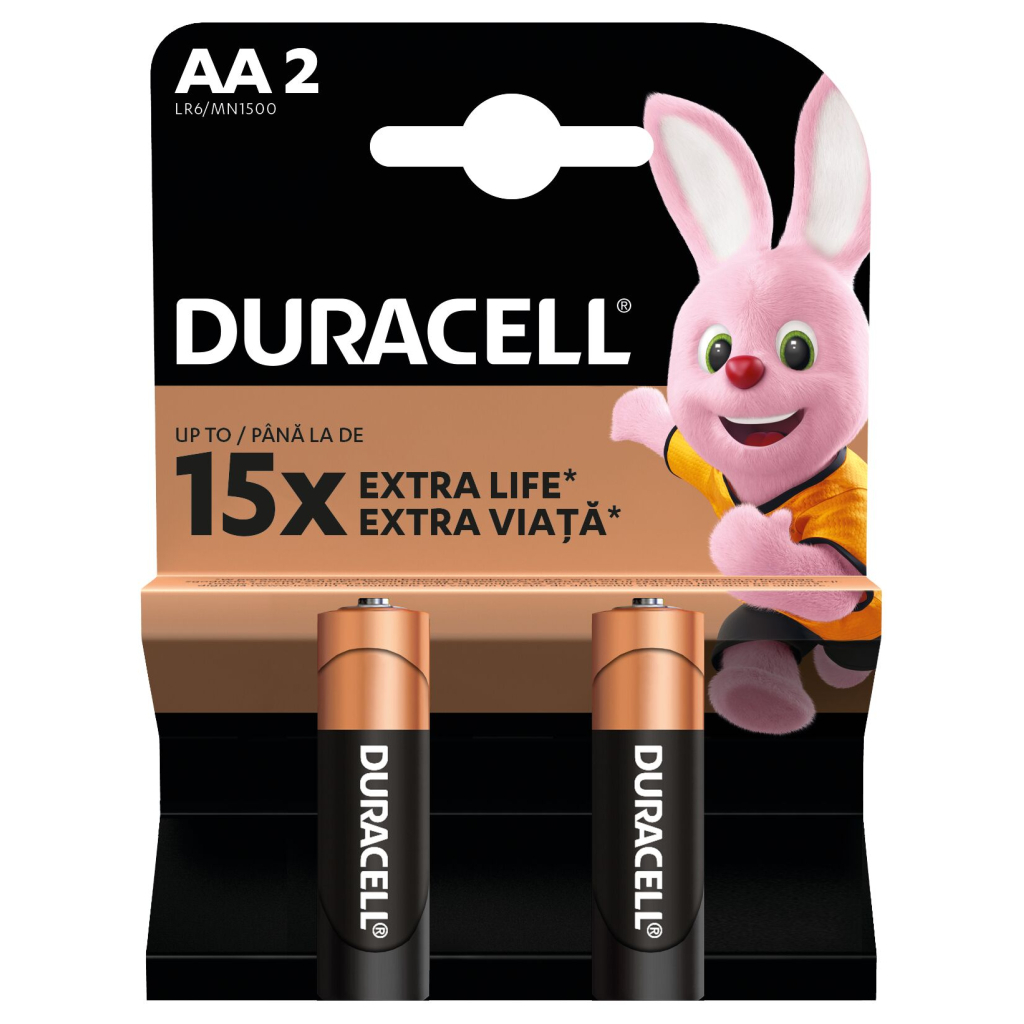 Батарейка Duracell AA лужні 2 шт. в упаковці (5000394058163 / 81551267) - изображение 2