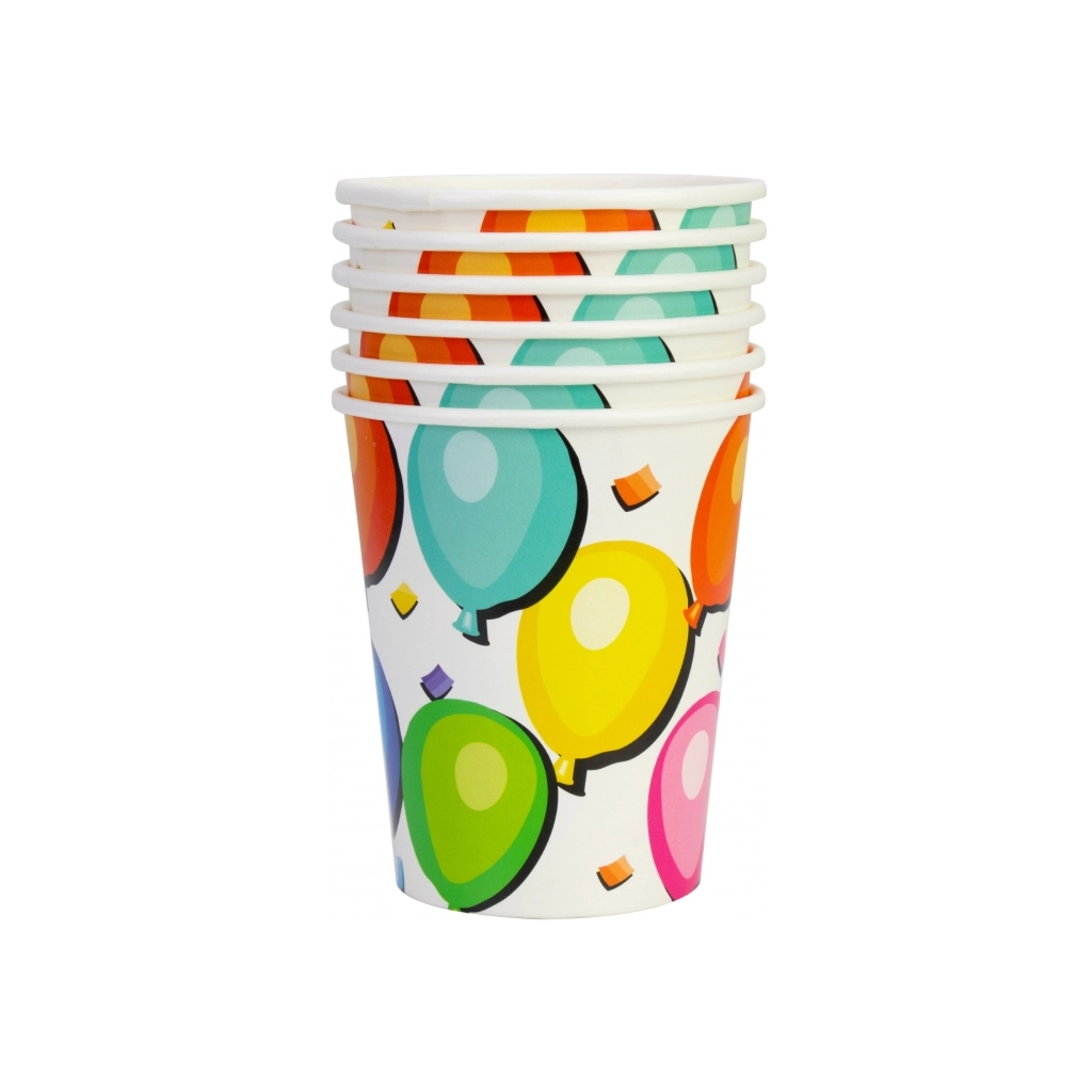 Стакани одноразові Maxi Balloons паперові 270 мл 6 шт. (MX44055) - picture 1