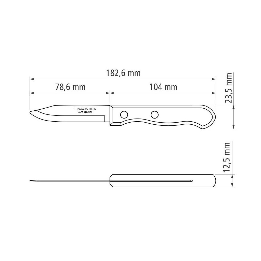Кухонний ніж Tramontina Dynamic Vegetable 8 cм (22310/103) - зображення 4