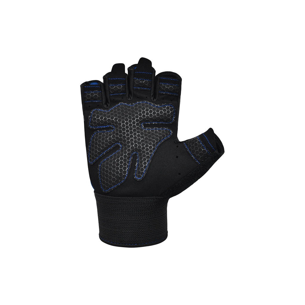 Рукавички для фітнесу RDX W1 Half Blue Plus S (WGA-W1HU-S+) - зображення 2