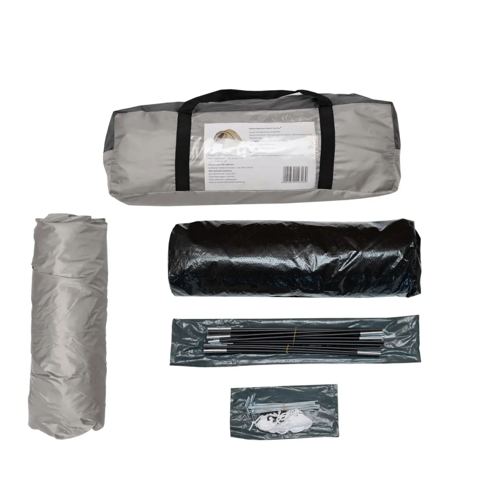 Намет Time Eco Travel-3 сіро-бежевий (4001831143160_1) - зображення 9