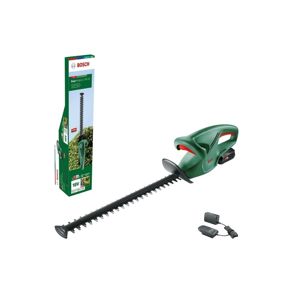 Кущоріз Bosch акумуляторний EasyHedgeCut EasyHedgeCut 18-45 18V, 2Ah, лезо 45см, крок різу 15мм (0.600.849.H02) - зображення 1